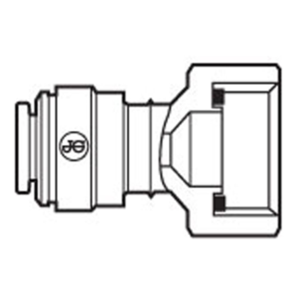 John Guest Tap Adaptor BSP Thread - 1/4" x 3/4" BSP Flat End