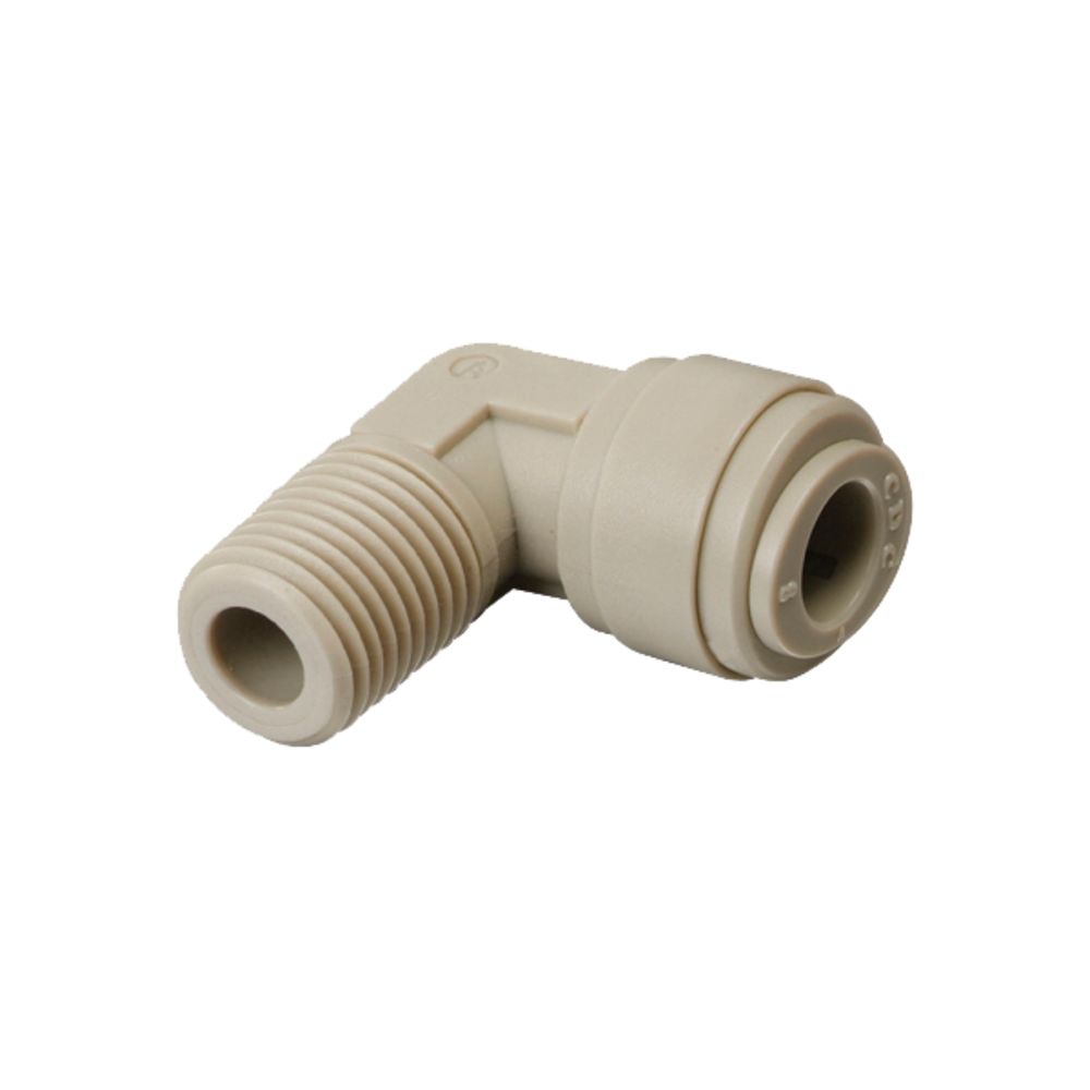 NeoFit - Acetal Gray Male Elbow- 1/4"tube OD x 3/8"NPTF