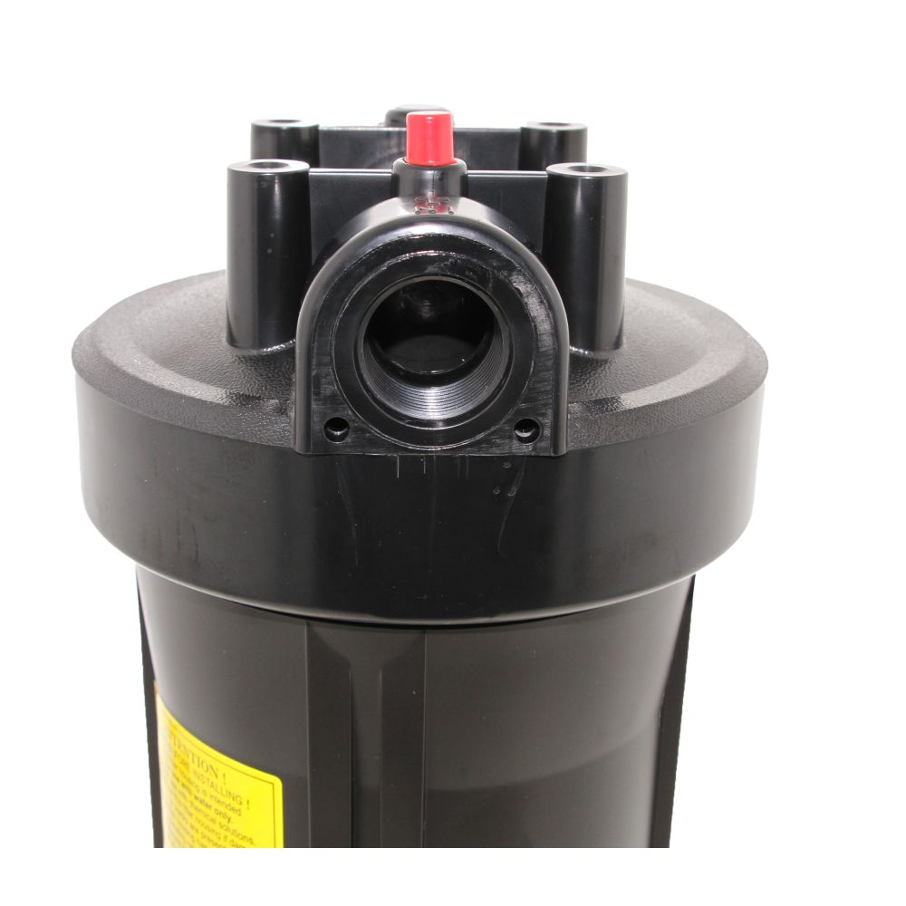 10" Neo-Pure Big Flow Filter Housing Black Cap/Black Sump with Pressure Relief 1"