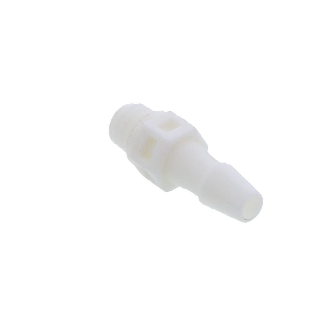 FitQuik Nylon Thread to Tube Straight Fitting - 10-32 UNF to 1/8 Hose Barb