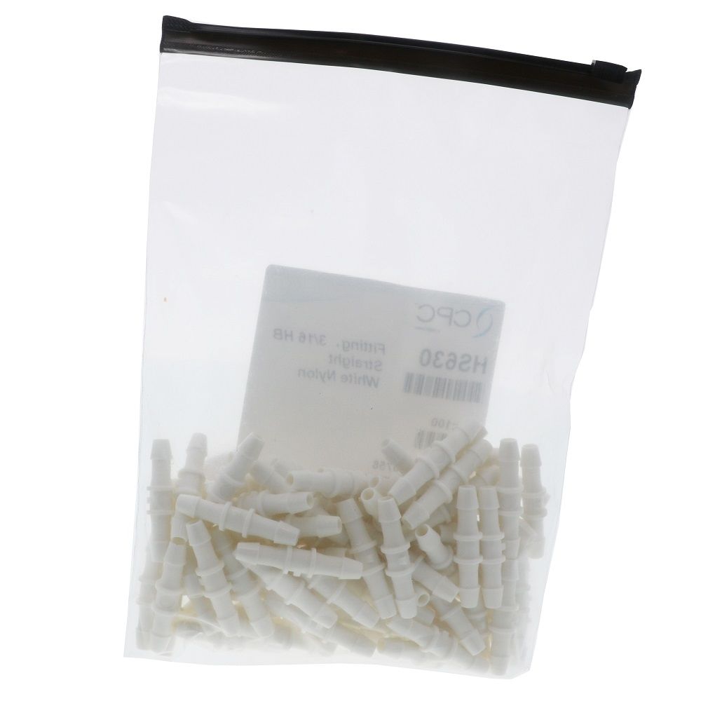 FitQuik Nylon Tube to Tube Straight Fitting - 3/16 ID x 3/16 ID