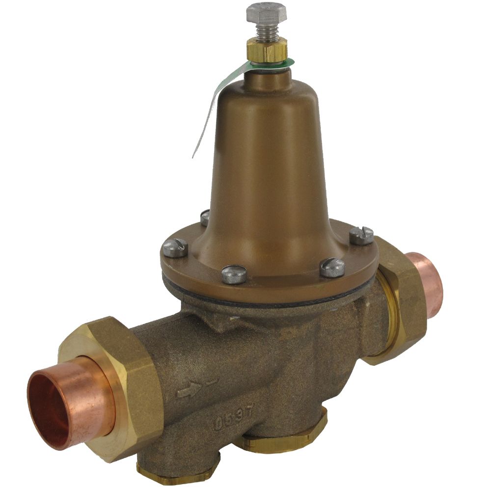 Watts LF25AUB Lead-Free Pressure Regulator 1" Solder Double Union