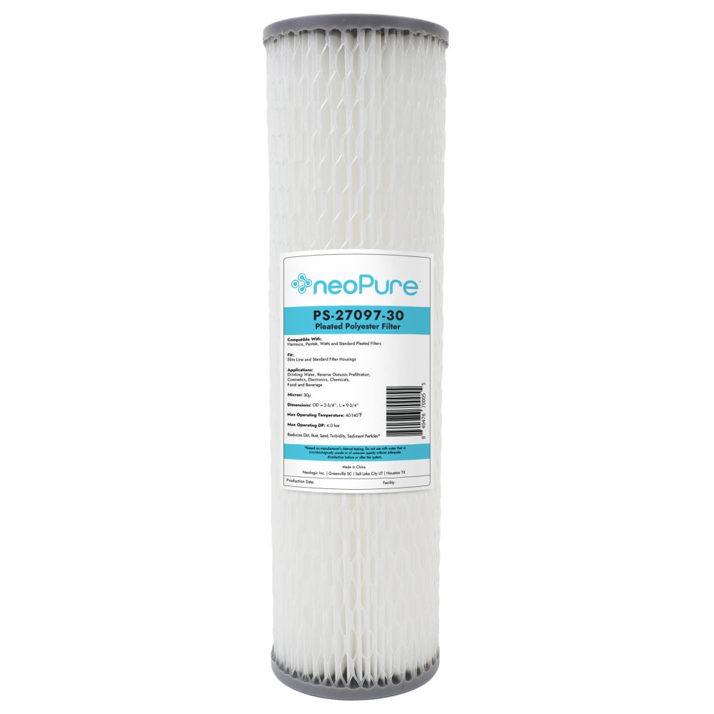 Neo-Pure PS-27097-30 9-3/4" High Efficiency Pleated Filter 30 micron
