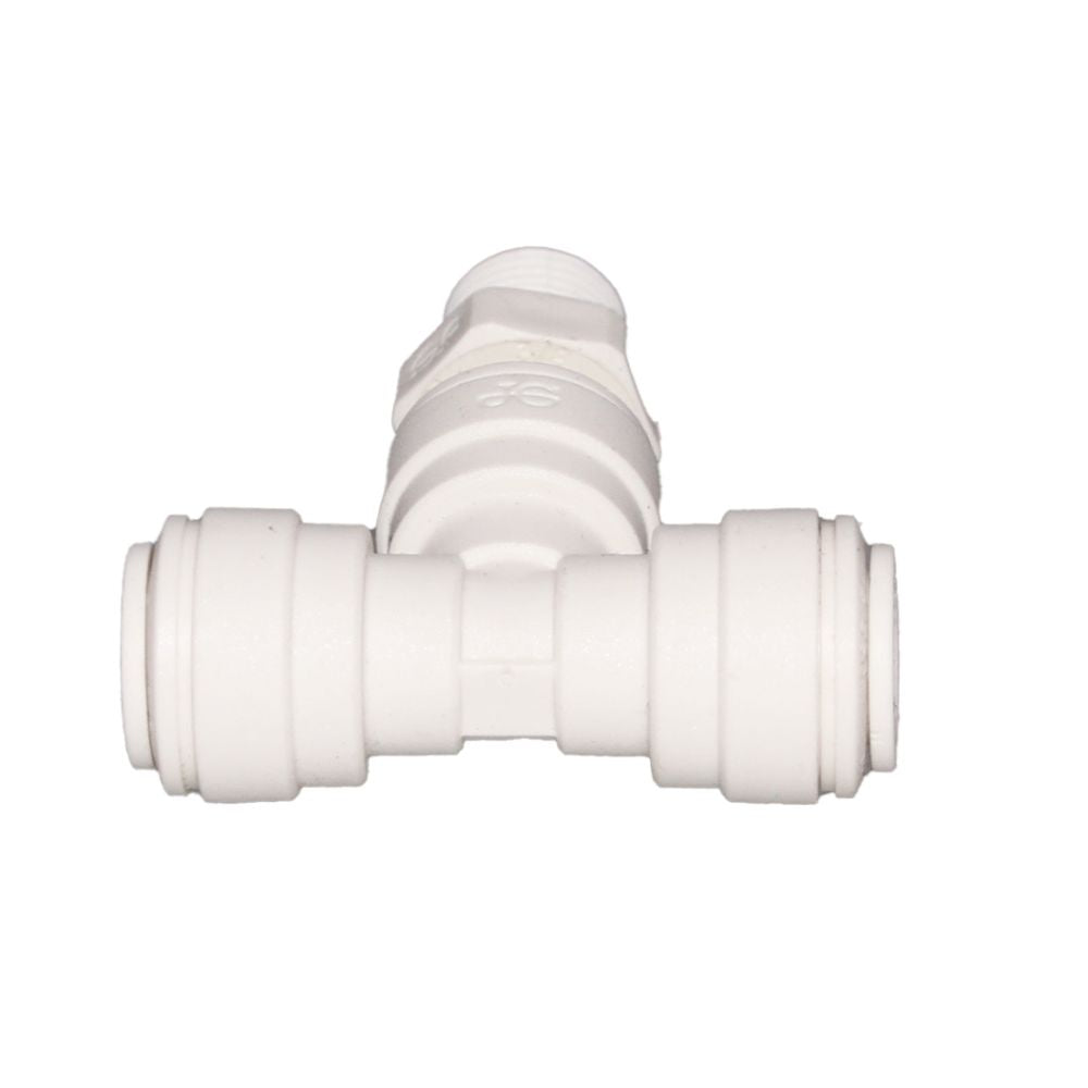 John Guest Swivel Branch Tee Polypro - 3/8 x 1/4 NPTF
