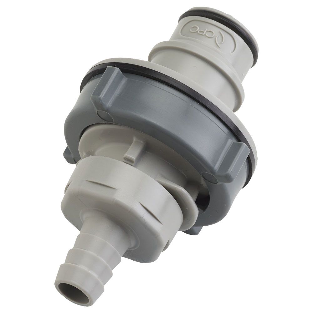 HFC42612 Non-Valved Panel Mount Hose Barb Coupling Insert 3/8 ID Barb