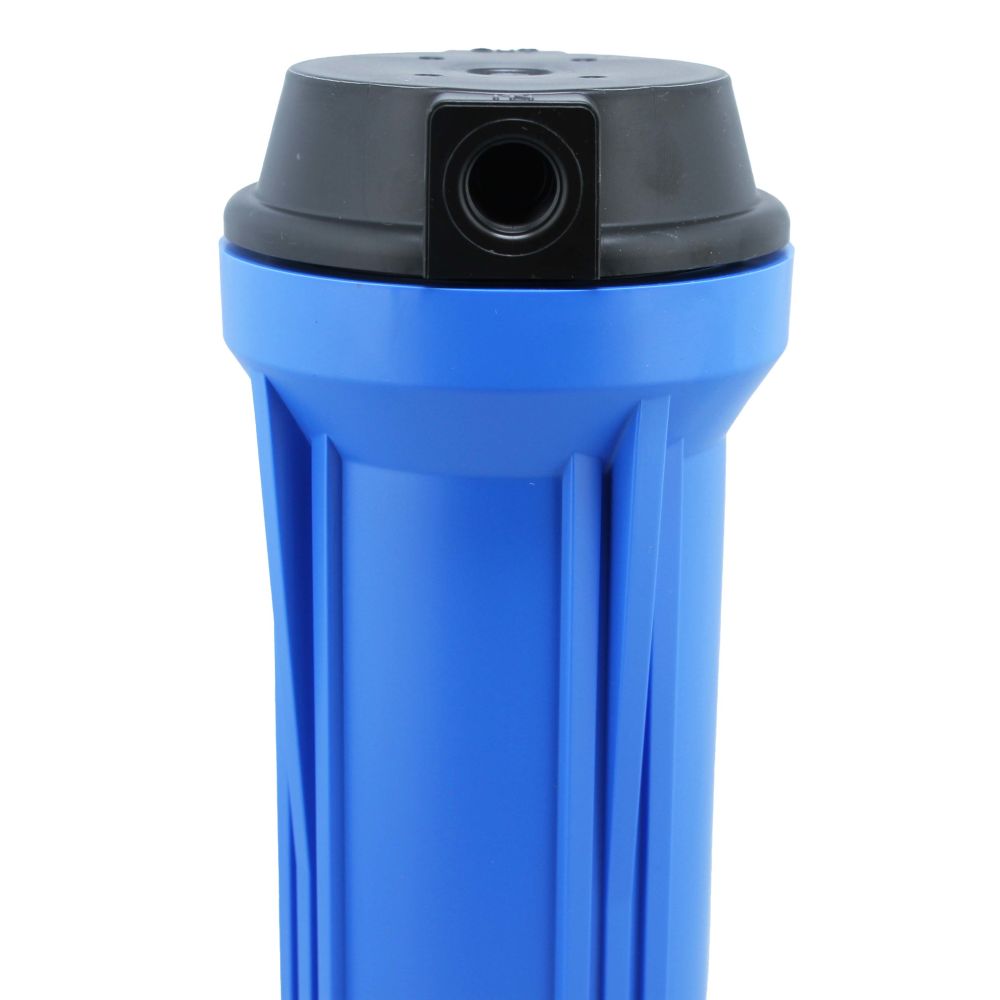 10" Neo-Pure SlimLine Flat Cap Housing NSF Black Cap/Blue Sump 1/2" No Pressure Relief