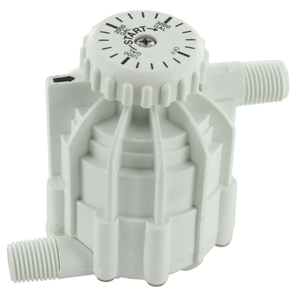 Waterminder WM3000 Gallon Meter 3800 max gal 1/4" MNPT Fittings - White