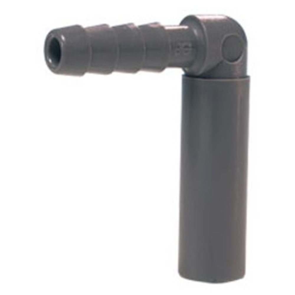 John Guest Stem Elbow Barb Connector - 3/8 OD Stem x 1/4 ID Barb