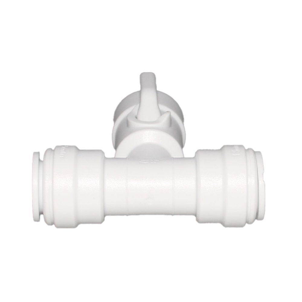 John Guest Acetal Angle Stop Valve w/Check Valve - 15mm x 15mm x 1/4"
