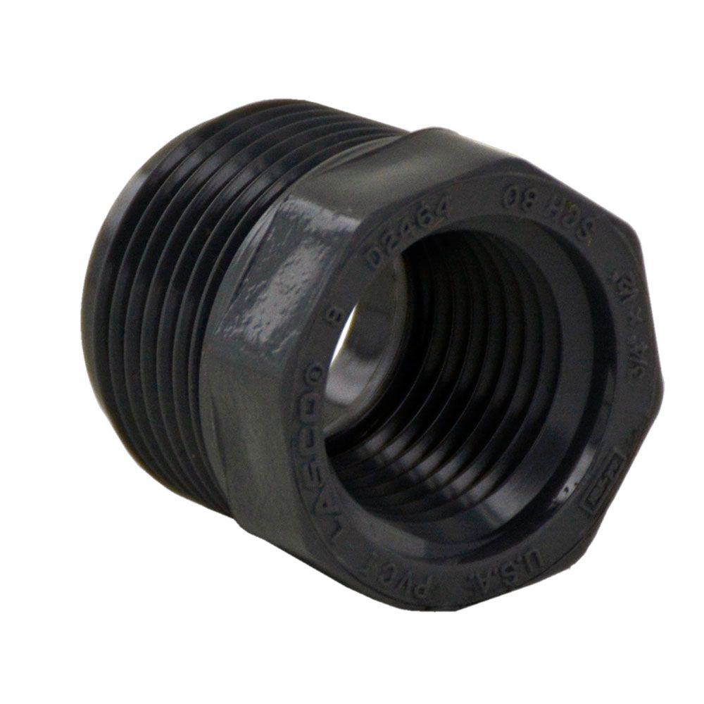 Schedule 80 PVC Bushing 3/4" MIP x 1/2" FIP