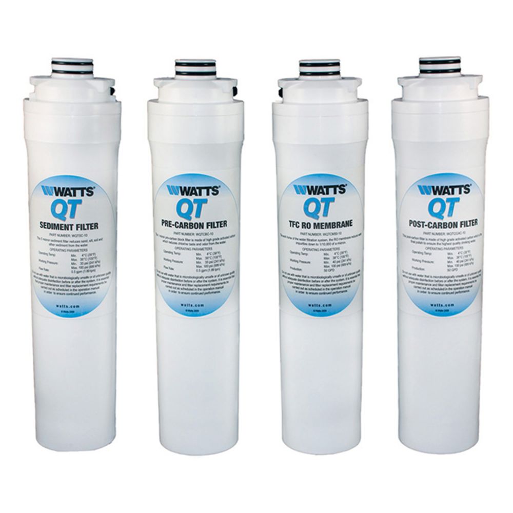 Watts WQT4RO11 Quick Twist RO Annual Replacement Filter Kit With Membrane