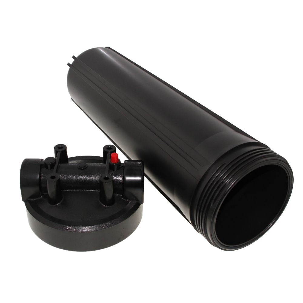 20" Neo-Pure Big Flow Filter Housing Black Cap/Black Sump with Pressure Relief 1"