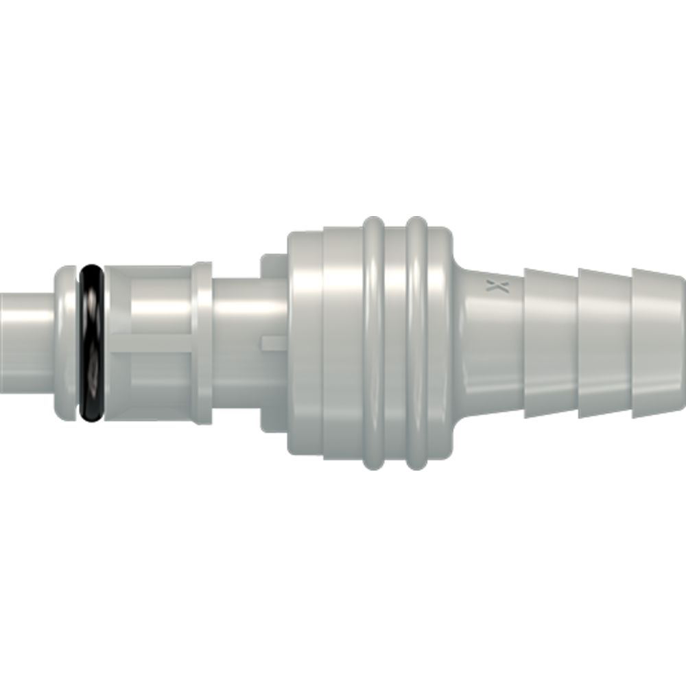LinkTech 50PP Series Straight Male, Valved, 3/8" HB, Polypropylene, EPDM