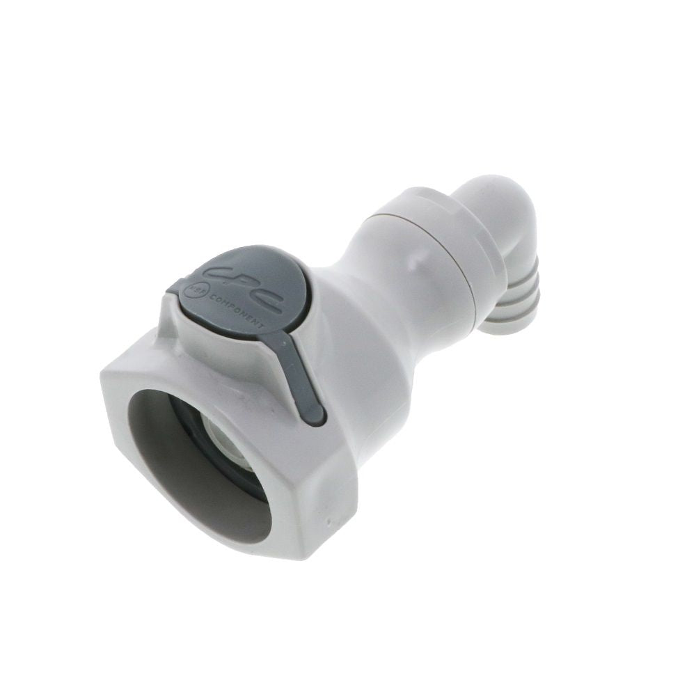 UDC Valved Elbow Hose Barb Coupling Body - 1/2 ID Barb Silicone O-Ring
