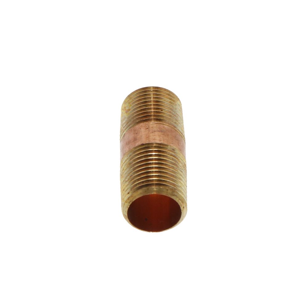 Lead-Free Red Brass Nipple 1/2 MIP x 2 L