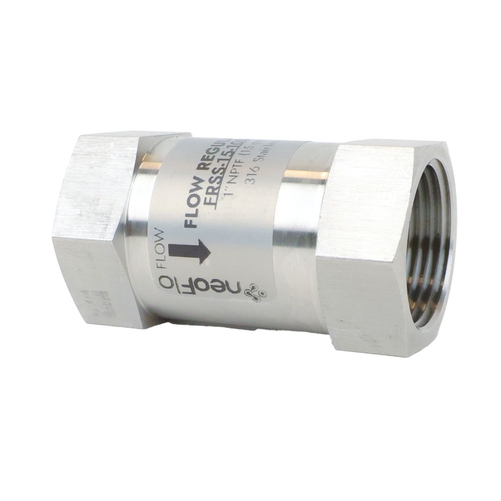 Neo-Pure Stainless Steel Flow Restrictor 15 GPM 316SS 1" FPT x FPT