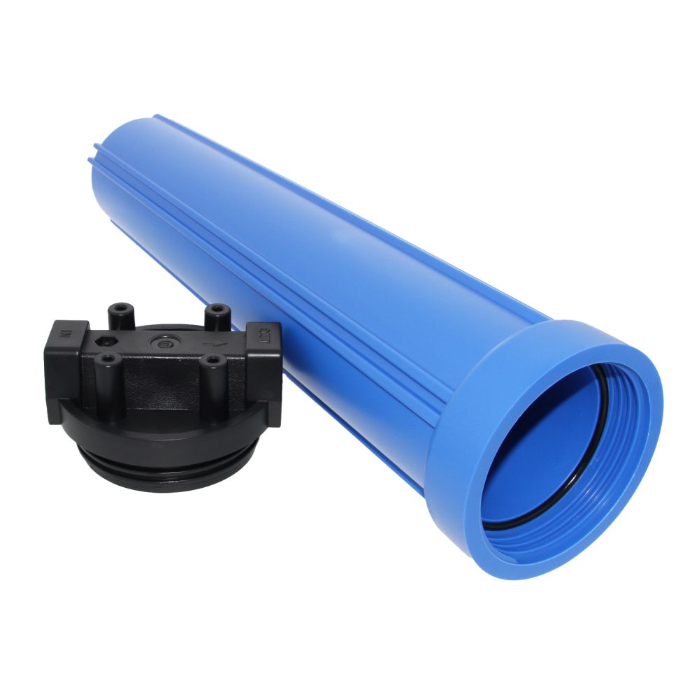 20" Neo-Pure Standard Water Filter Housing Black/Blue without Pressure Relief - 3/4" FPT