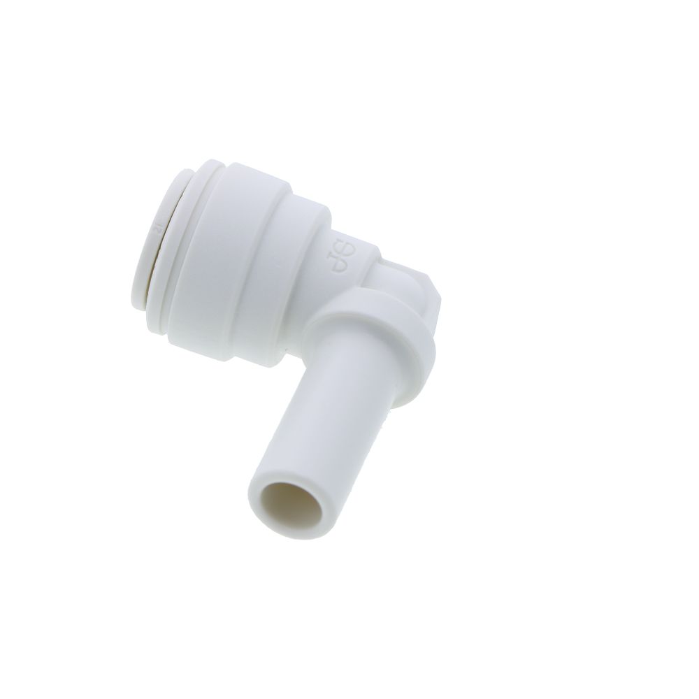 John Guest Stem Elbow Connector Polypro - 3/8 Stem x 3/8