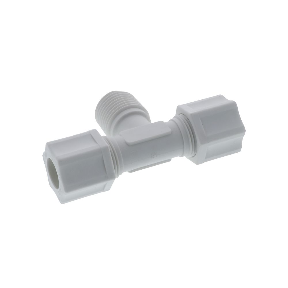 JACO 60-8-8-P-PG Polypropylene Male Branch Tee 1/2 OD Tube x 1/2 MPT