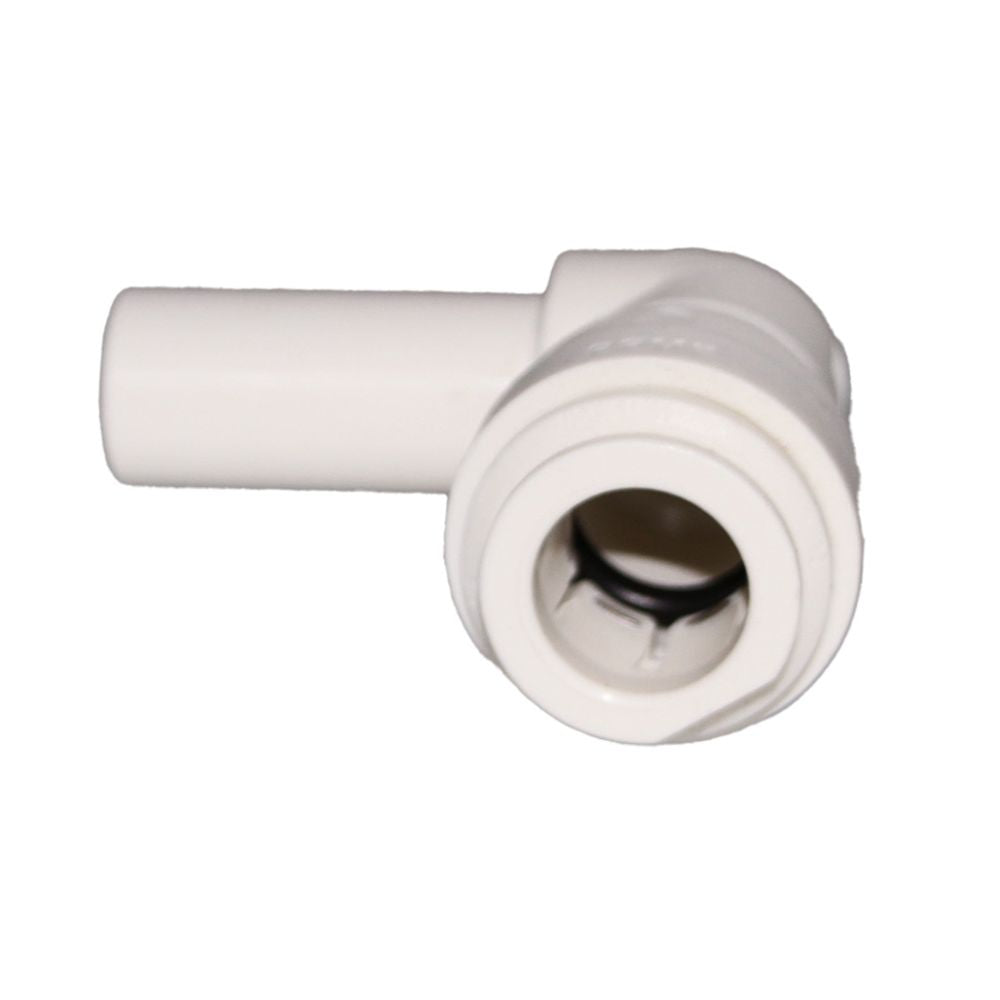 John Guest Stem Elbow Connector Polypro - 1/4 Stem x 1/4