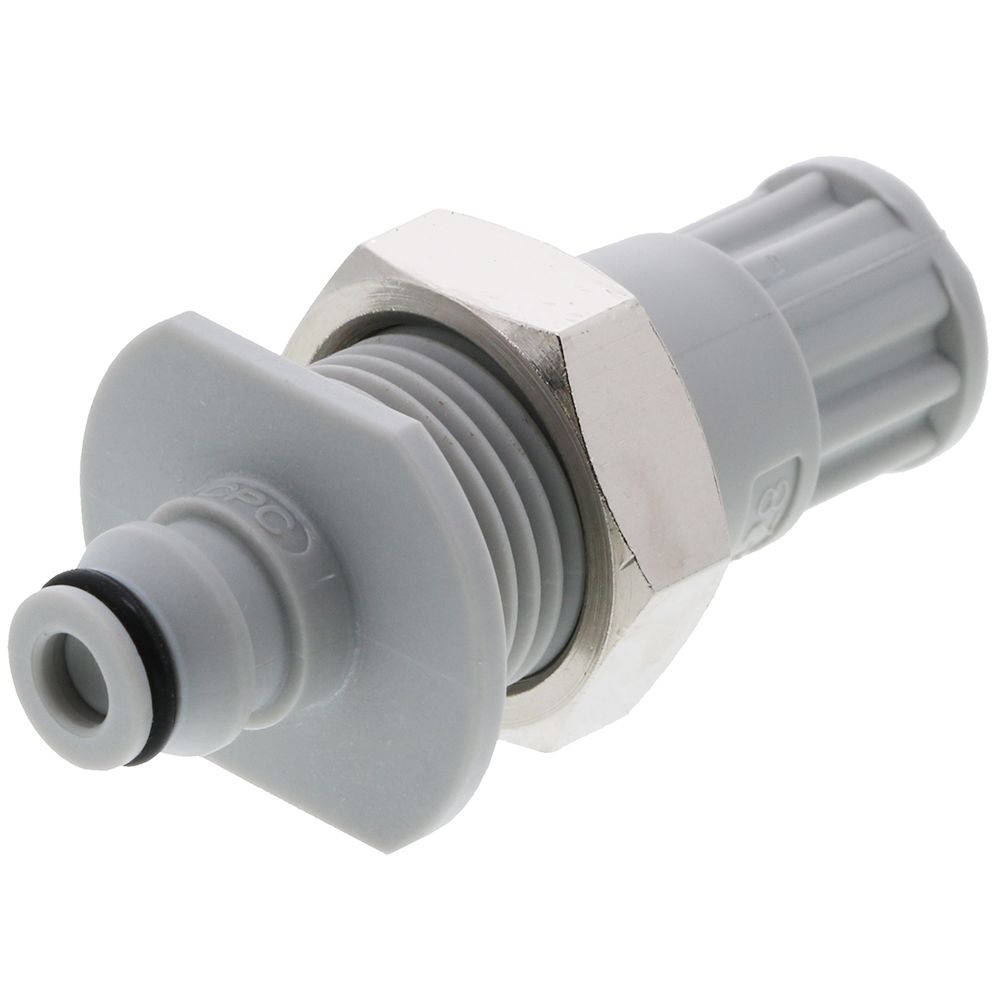 NS1D48042812 Valved In-Line Coupling Insert 1/4-28 Flat Bottom Port