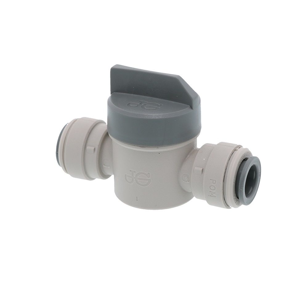John Guest Shut-Off Valve-Acetal, Short Handle - 3/8 x 3/8