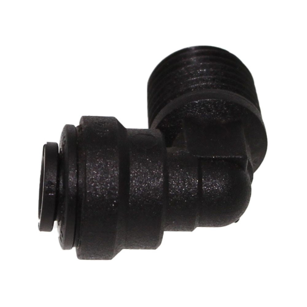 John Guest Fixed Elbow NPTF Black Polypropylene - 1/4 x 1/4 NPTF