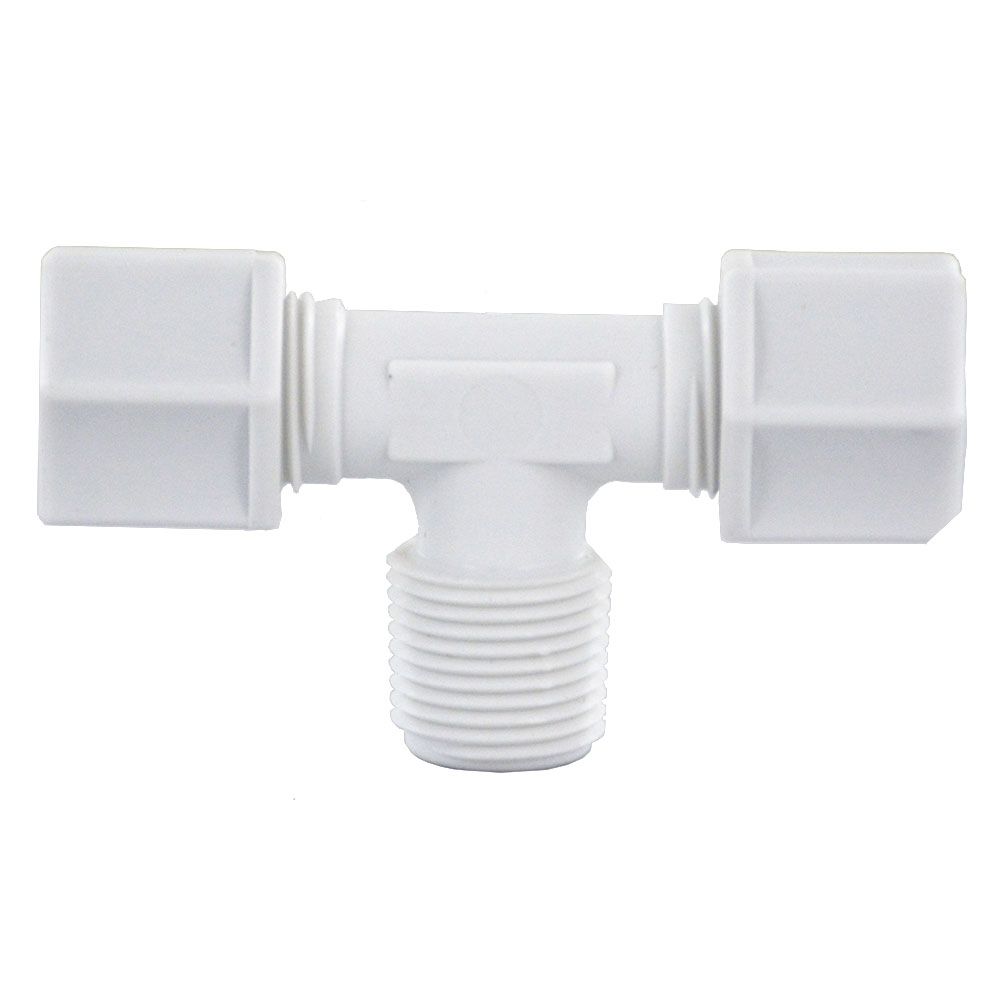 JACO 60-8-8-P-O Polypropylene Male Branch Tee 1/2 OD Tube x 1/2 MPT