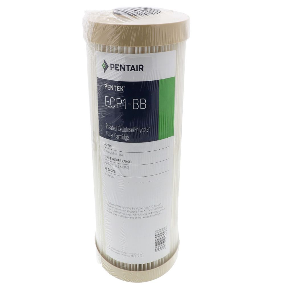 10" BB Pentek Pleated Cellulose-Polyester ECP1-BB 1 mic Filter