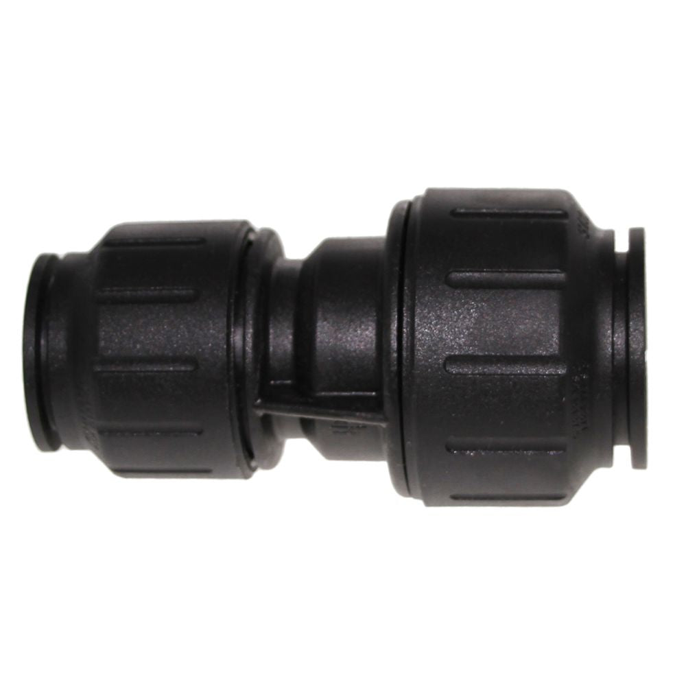 John Guest Black Reducing Coupler - 1 CTS x 3/4 CTS