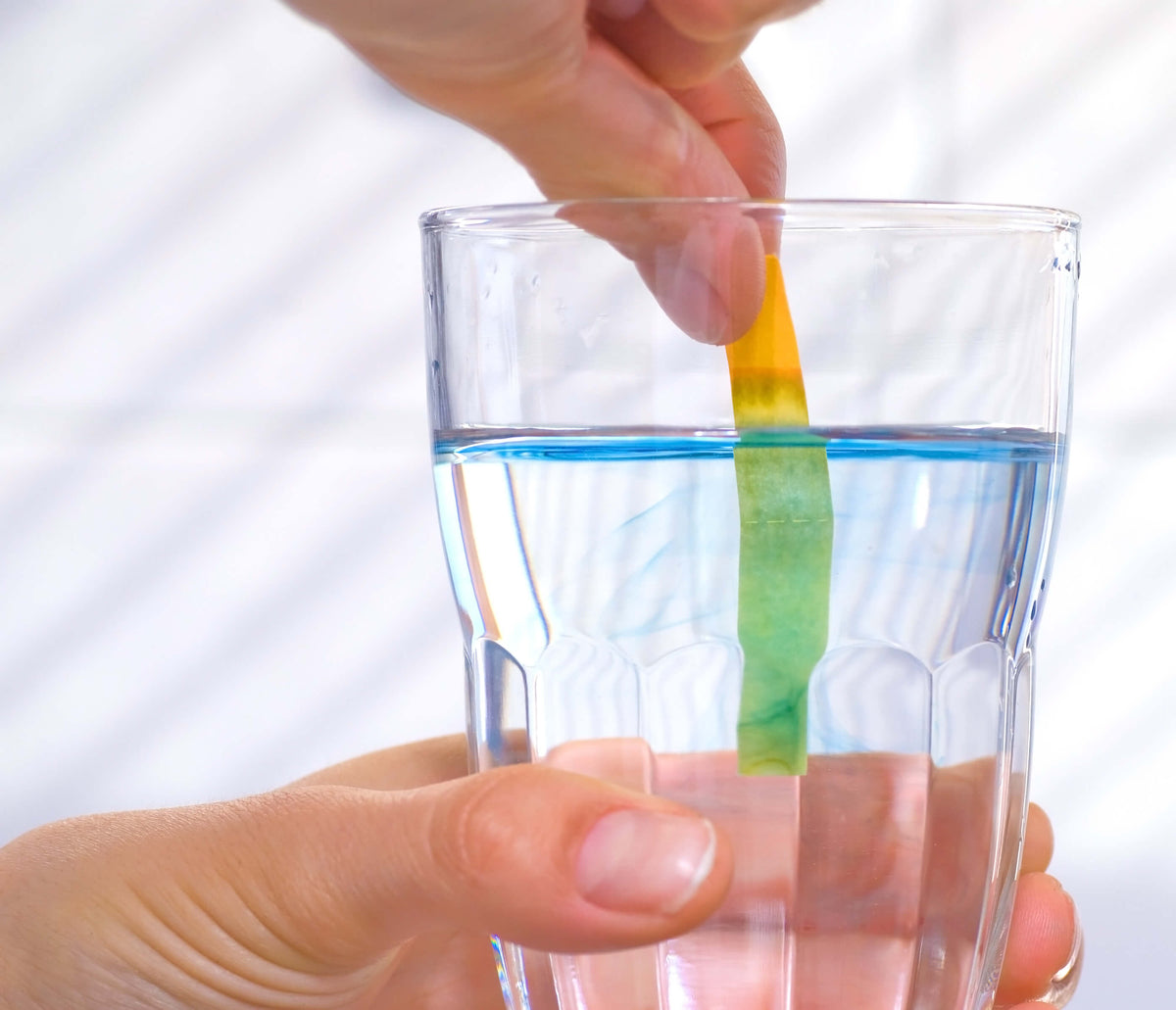 litmus paper in water