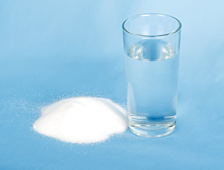 salt next to glass of water