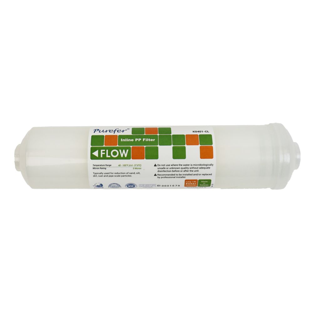 K33 11" Inline 5M PP Filter, Clear