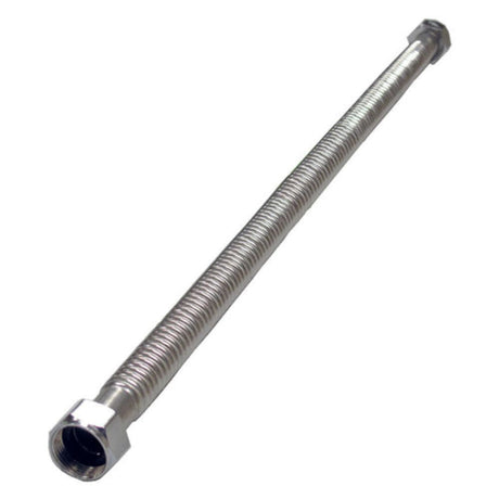 Stainless Steel Flexible Water Connector - 3/4" FPT x 1" FPT x 18" L