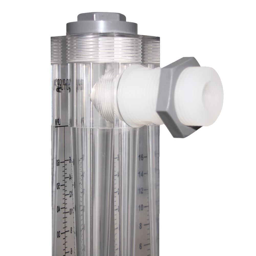 Neo-Pure Adjustable Panel Mount Flowmeter 2-16GPM 1" MNPT