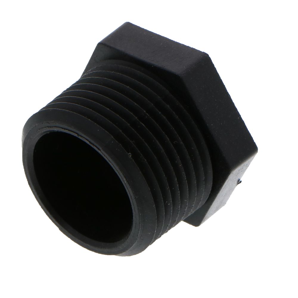 Pipe Plug Hex Head - 1" MNPT Polypro Black