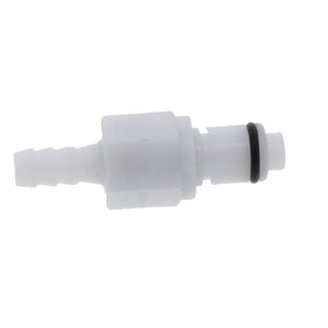 PLCD22004V Valved In-Line Hose Barb Coupling Insert 1/4 ID Barb Viton O-ring