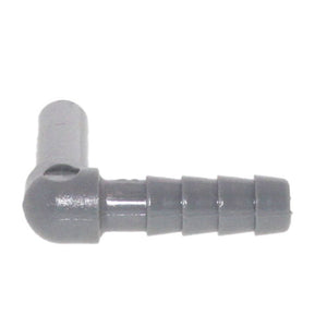 John Guest Stem Elbow Barb Connector  - 1/4 OD Stem x 1/4 ID Barb
