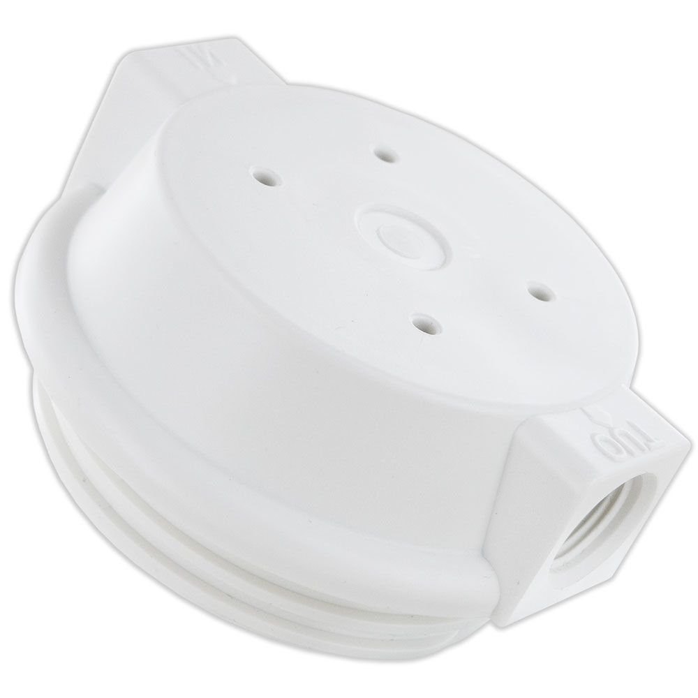 10" Neo-Pure SlimLine Filter Housing Clear Sump/Flat White Cap 1/2" No Pressure Relief