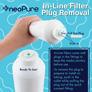 Inline Granular Activated Carbon Filter with Phosphate 1/4" Quick-Connect