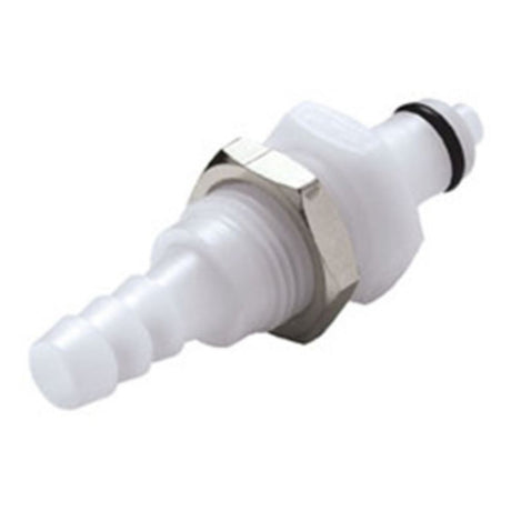 PMCD4203 Valved Panel Mount Hose Barb Coupling Insert 3/16 ID Barb