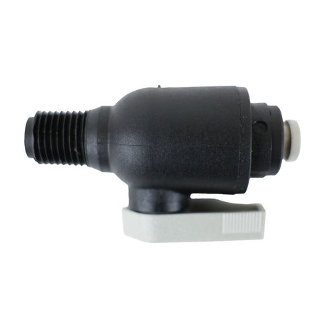 Parker PPB4VMC4-MG Black Valve Male Connector - 1/4 QC x 1/4 MPT