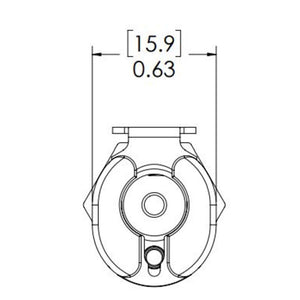 LinkTech PANEL MT SOCKET NV 1/8HB MOLDED BLUE