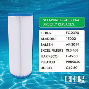 Neo-Pure PS-4P50-AA Pool and Spa Filter 4-15/16" x 13-5/16"