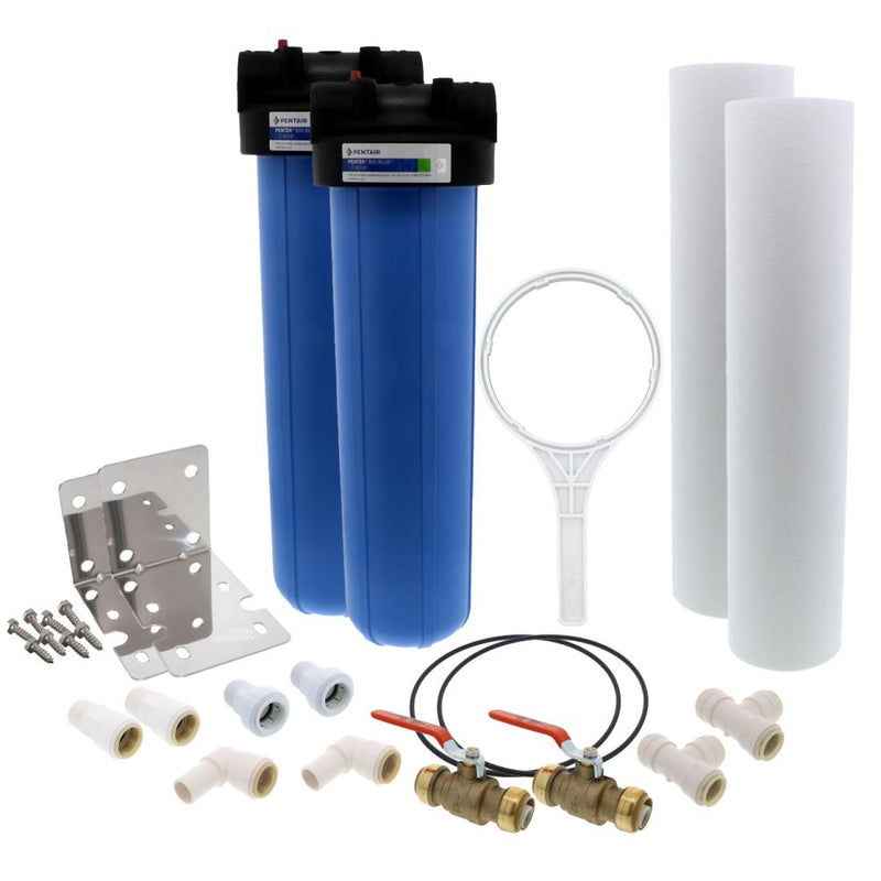 20" Heavy Duty Twin Sediment Prefilter Kit - 1"