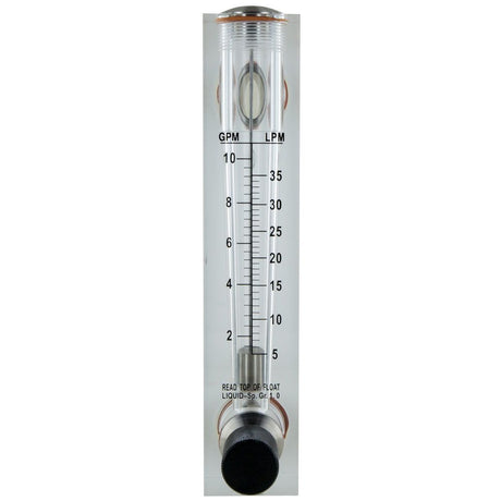 Axeon 205105 Acrylic RO Flowmeter - 1-10 GPM