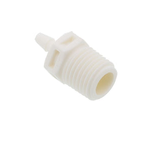 N8S430 Straight Fitting White Nylon 1/4 NPT X 1/8 HB