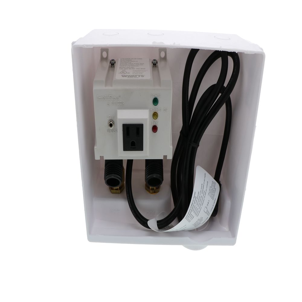 Watts A2CWB-0004646 IntelliFlow Wall Box Washing Machine Water Shut-Off Valve