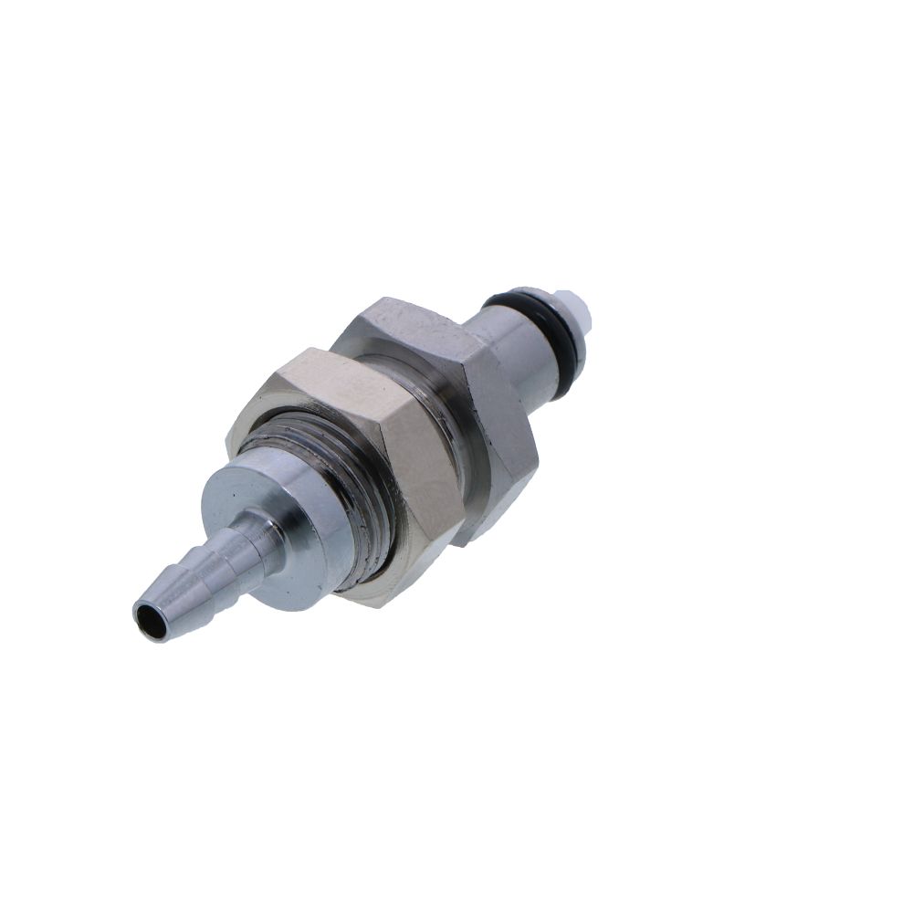 MCD4202 Valved Panel Mount Hose Barb Coupling Insert 1/8 ID Barb
