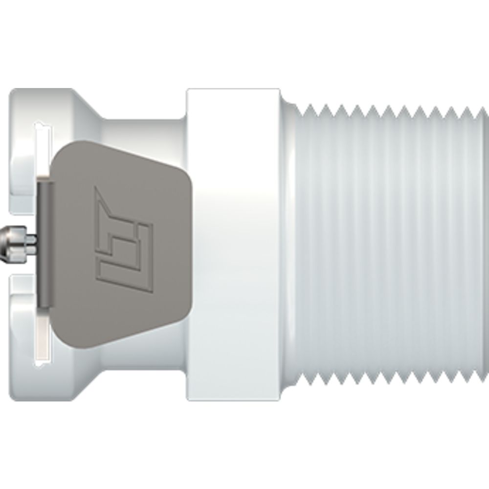 LinkTech 40AC Series Male Thread Female, Valved, 3/8" MNPT, Natural Acetal, Buna N